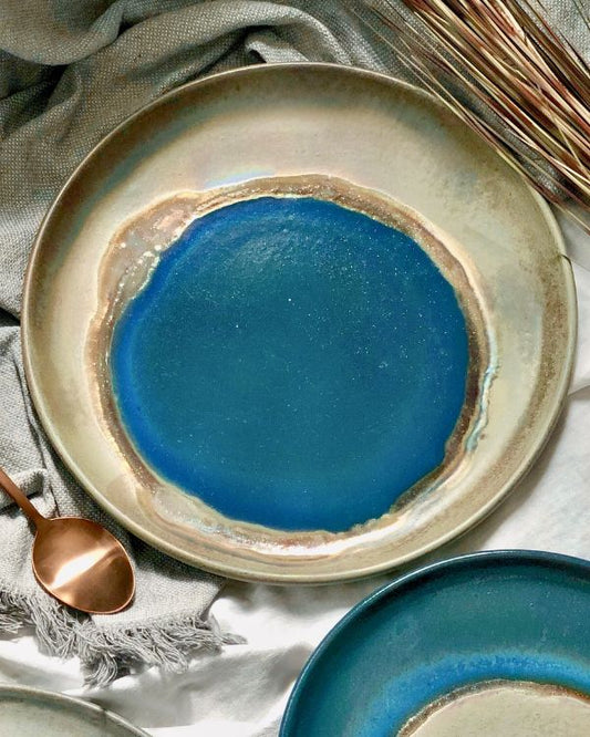 The Peacock Dinner Plate - Los Artisans