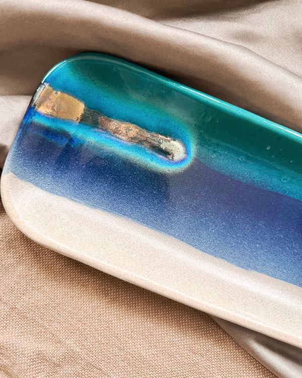 Coastal Skies Artisan Rectangular Platter - Los Artisans