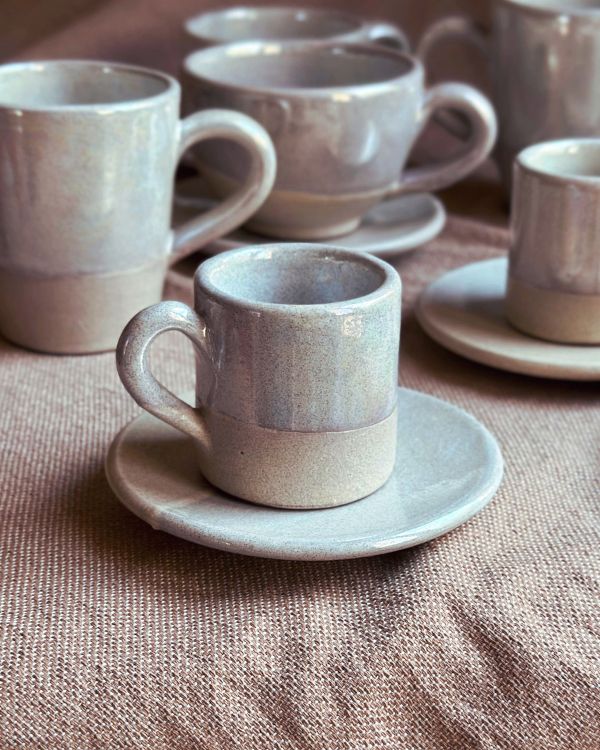 Pearl Oyster Coffee/Espresso Cup Set - Los Artisans