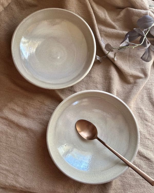 Pearl Oyster Pasta Bowls Set - Los Artisans