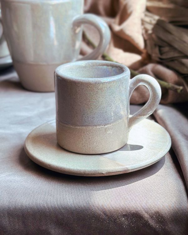 Pearl Oyster Coffee/Espresso Cup Set - Los Artisans