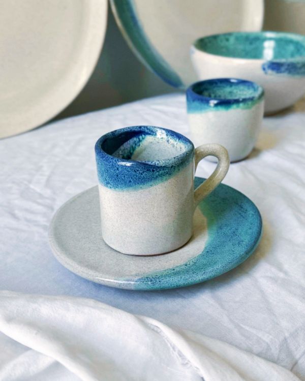 Waves & Shores Coffee/Espresso Cup Set - Los Artisans