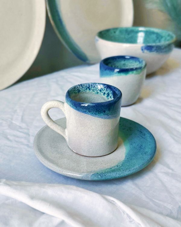 Waves & Shores Coffee/Espresso Cup Set - Los Artisans