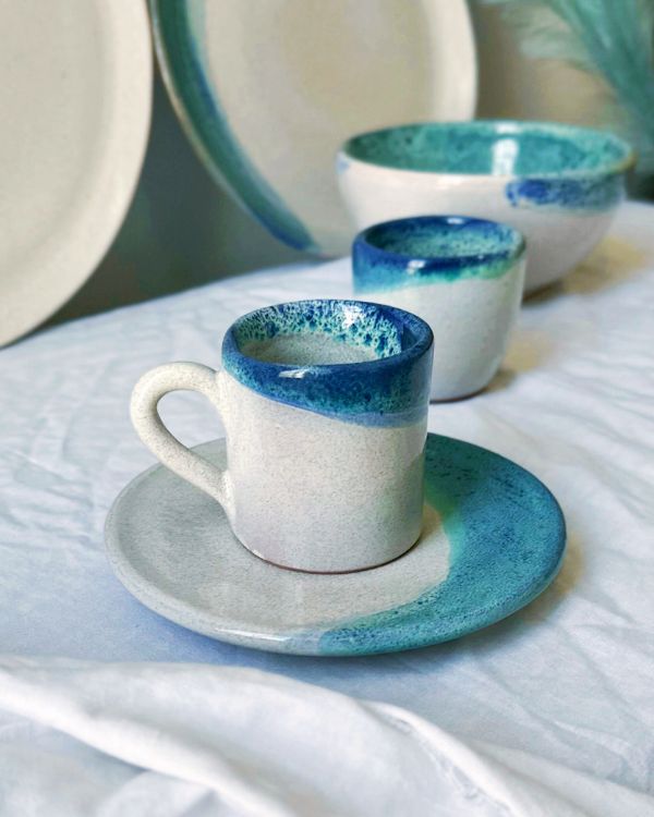 Waves & Shores Coffee/Espresso Cup Set - Los Artisans