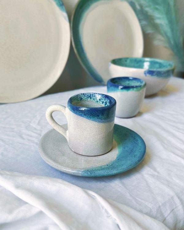 Waves & Shores Coffee/Espresso Cup Set - Los Artisans