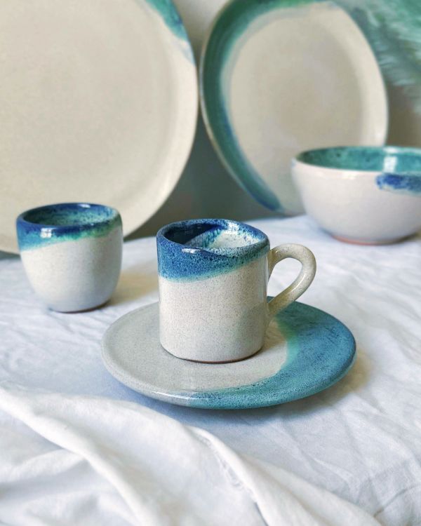 Waves & Shores Coffee/Espresso Cup Set - Los Artisans