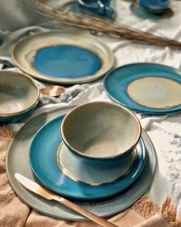 The Peacock Dinner Set - Los Artisans