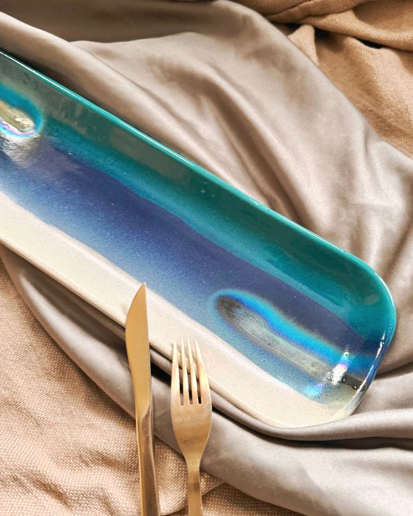 Coastal Skies Artisan Rectangular Platter - Los Artisans