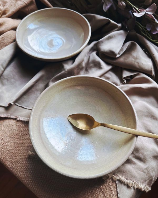 Pearl Oyster Pasta Bowls Set - Los Artisans