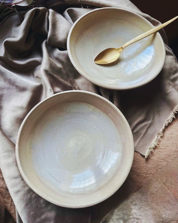 Pearl Oyster Pasta Bowls Set - Los Artisans