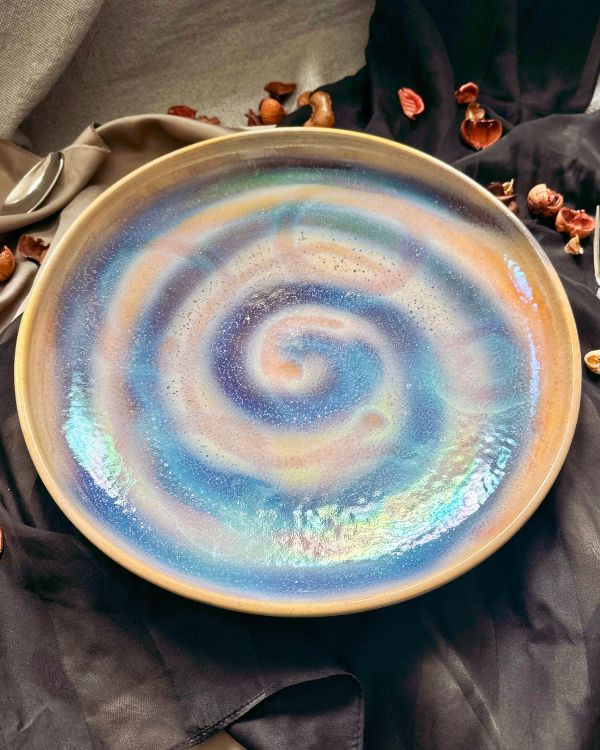Shimmering Spiral Large Serving Platter (Limited Edition) - Los Artisans