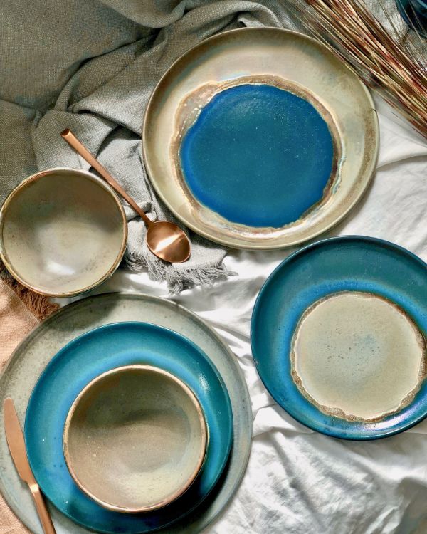 The Peacock Dinner Set - Los Artisans