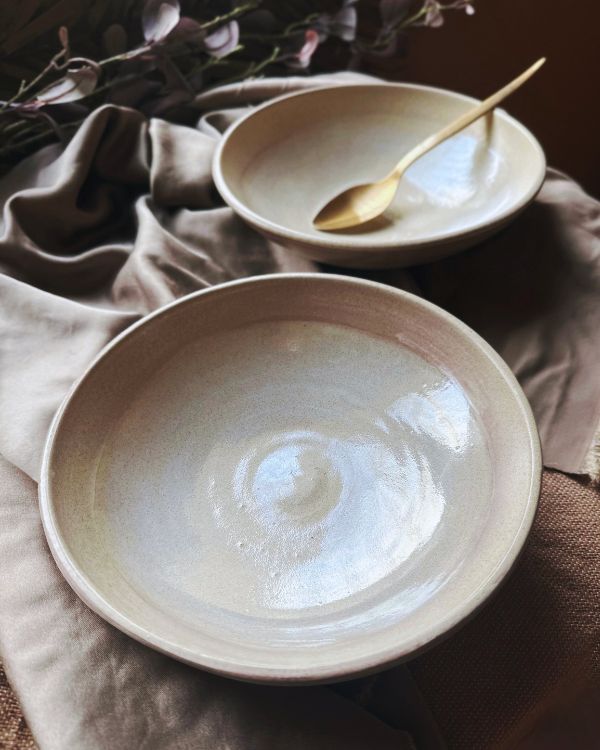 Pearl Oyster Pasta Bowls Set - Los Artisans