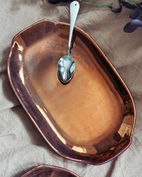 Maroon Shimmer Serving Platter