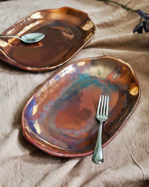 Maroon Shimmer Serving Platter