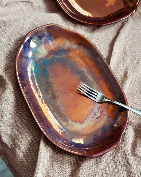 Maroon Shimmer Serving Platter