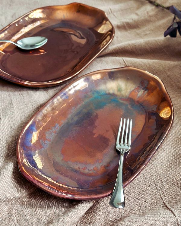 Maroon Shimmer Serving Platter