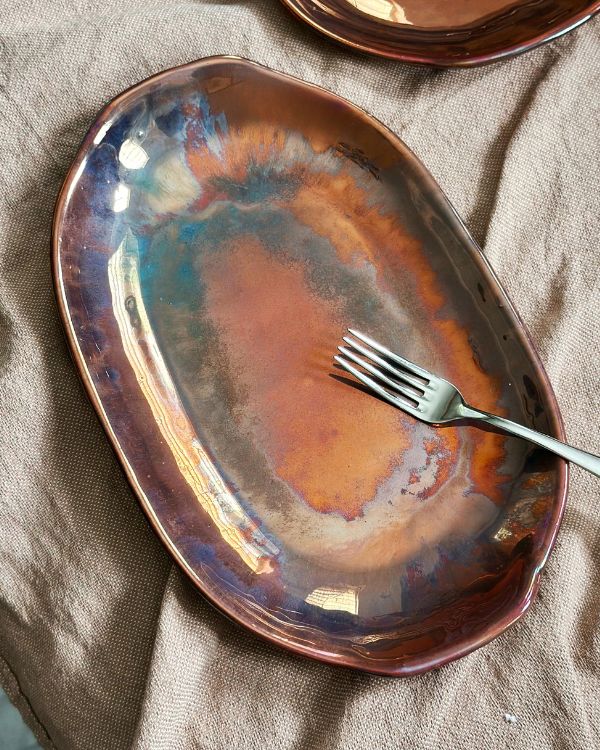 Maroon Shimmer Serving Platter
