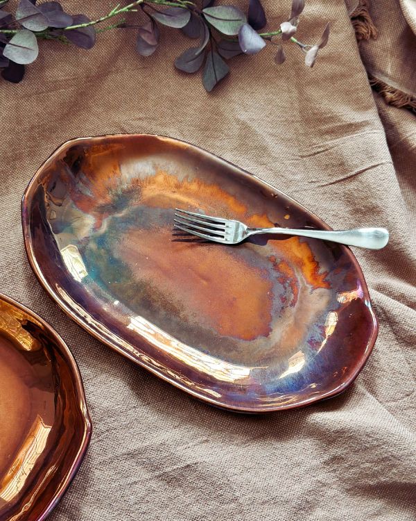 Maroon Shimmer Serving Platter