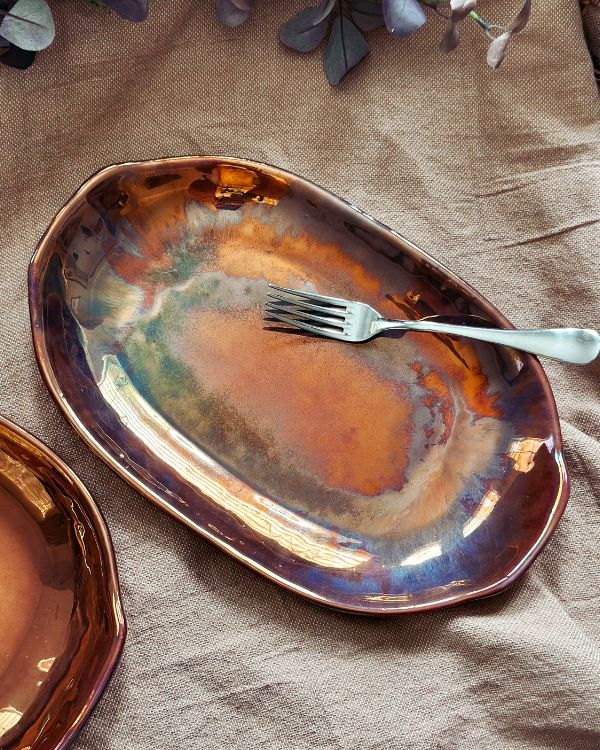 Maroon Shimmer Serving Platter
