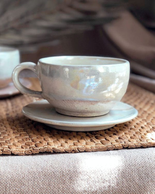 Pearl Oyster Cappuccino Cup Set