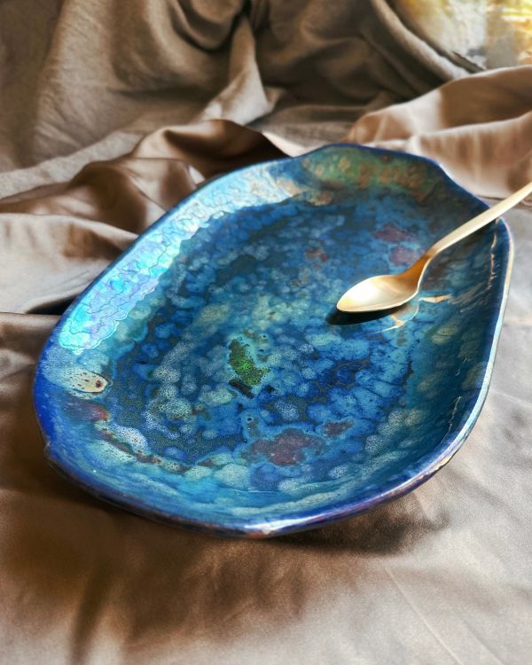 Midnight Shimmer Serving Platter - Los Artisans