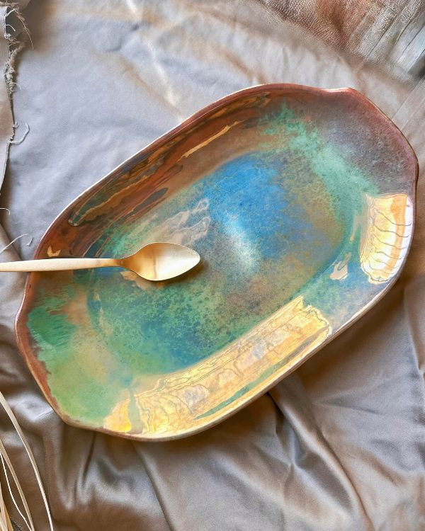 Tropical Shimmer Serving Platter - Los Artisans