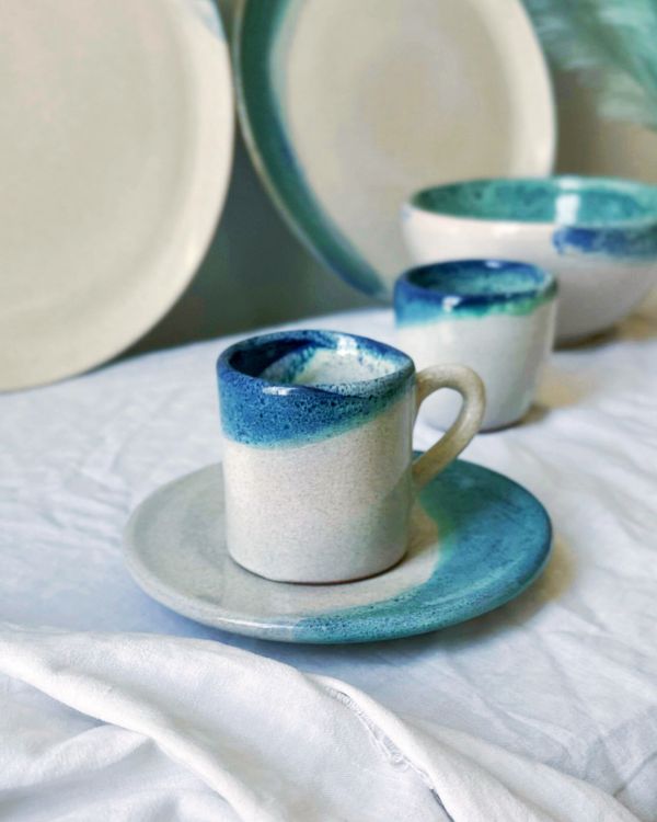 Waves & Shores Coffee/Espresso Cup Set - Los Artisans