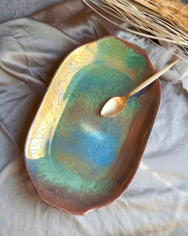 Tropical Shimmer Serving Platter - Los Artisans