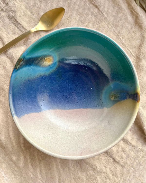 Coastal Skies Serving/Salad Bowl - Los Artisans