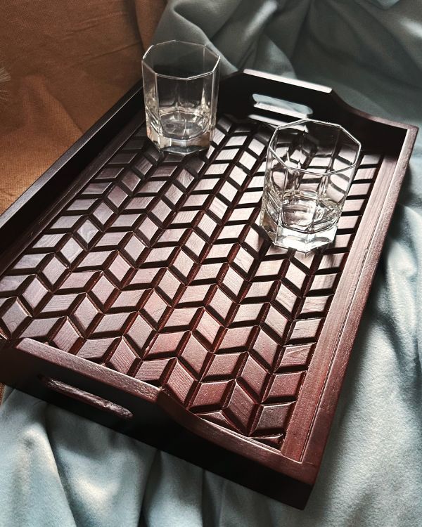 Artisan Woodwork Tray - Los Artisans