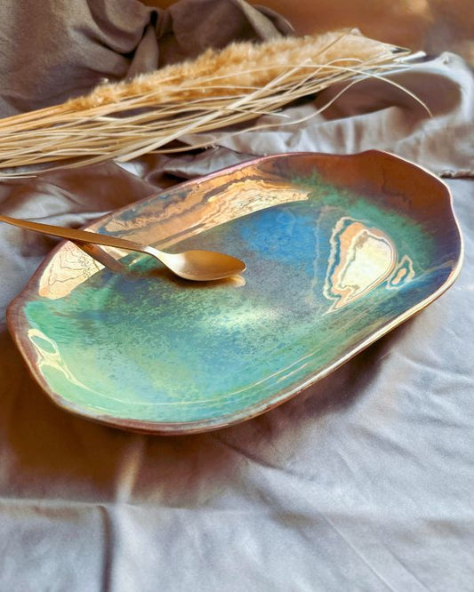 Tropical Shimmer Serving Platter - Los Artisans