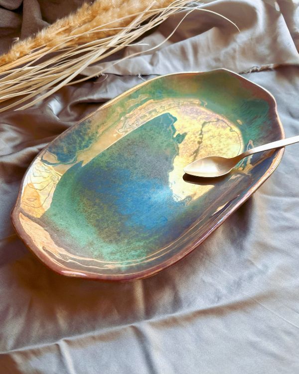 Tropical Shimmer Serving Platter - Los Artisans