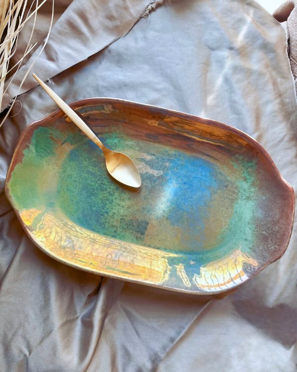 Tropical Shimmer Serving Platter - Los Artisans