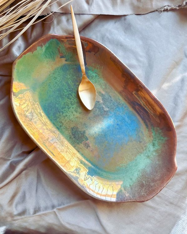 Tropical Shimmer Serving Platter - Los Artisans