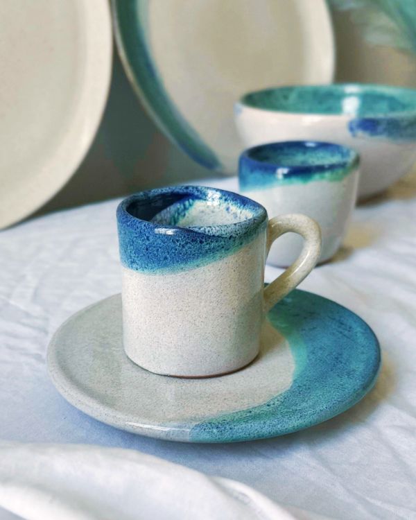 Waves & Shores Coffee/Espresso Cup Set - Los Artisans