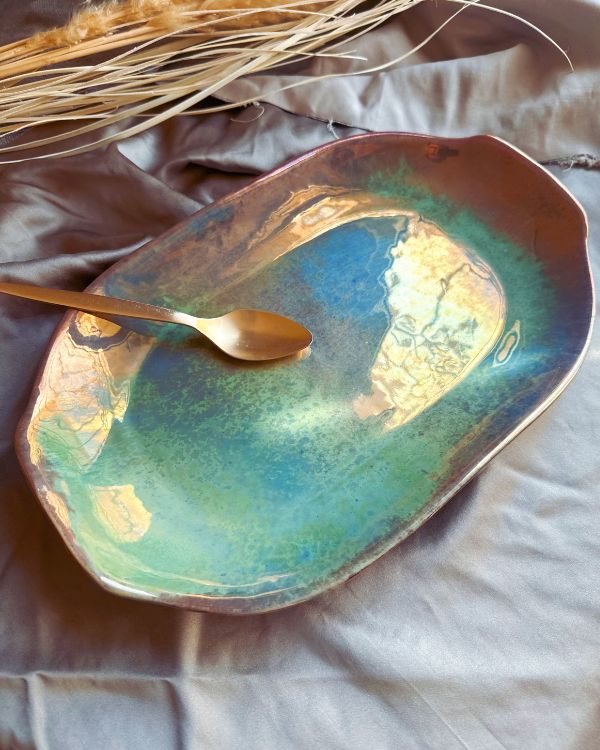 Tropical Shimmer Serving Platter - Los Artisans