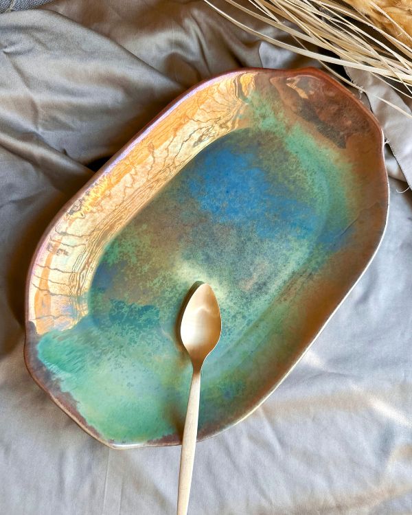 Tropical Shimmer Serving Platter - Los Artisans