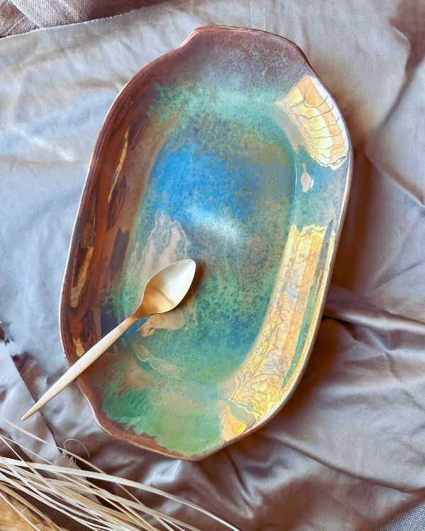 Tropical Shimmer Serving Platter - Los Artisans