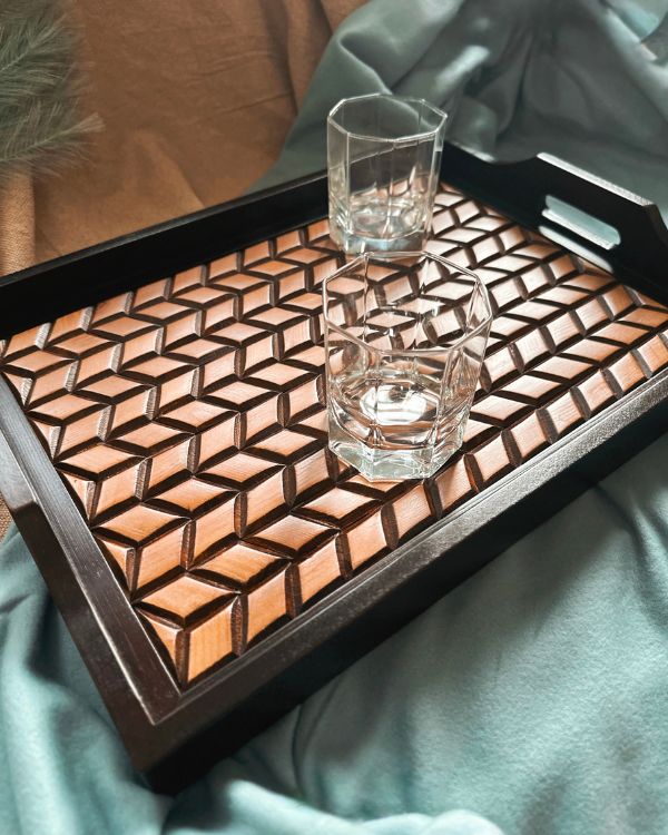 Artisan Woodwork Tray - Los Artisans