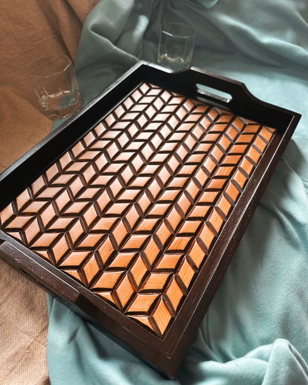 Artisan Woodwork Tray - Los Artisans