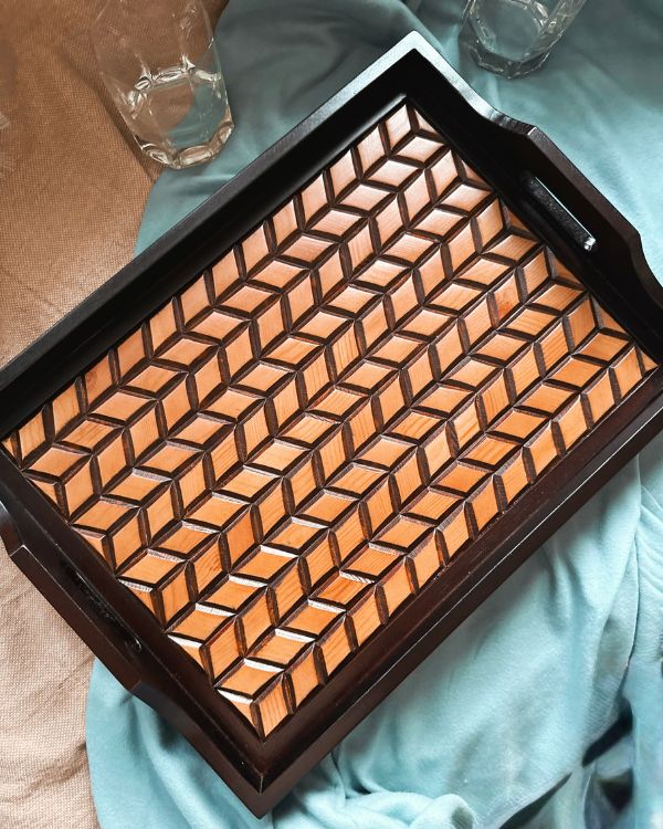 Artisan Woodwork Tray - Los Artisans