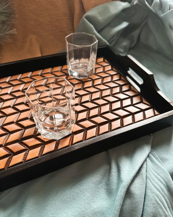 Artisan Woodwork Tray - Los Artisans