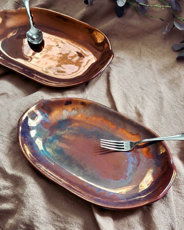 Maroon Shimmer Serving Platter