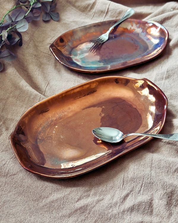 Maroon Shimmer Serving Platter