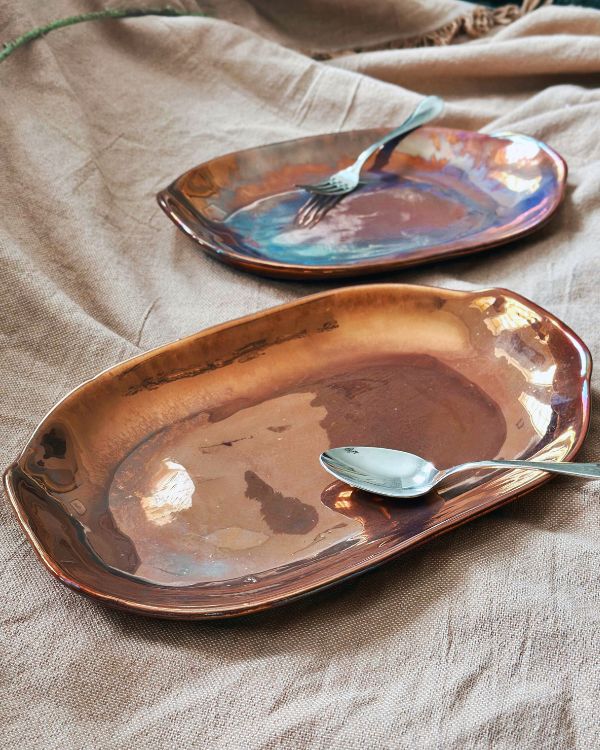 Maroon Shimmer Serving Platter