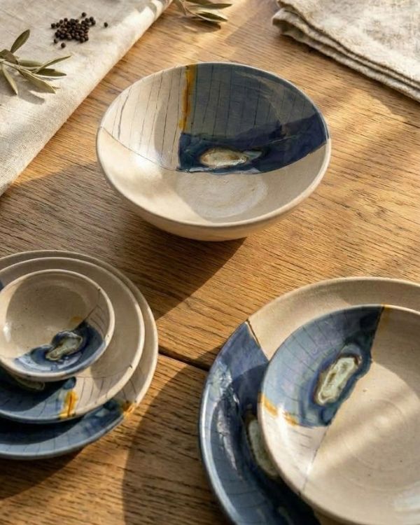 Abstract Blonde Super Dinner Set - Los Artisans