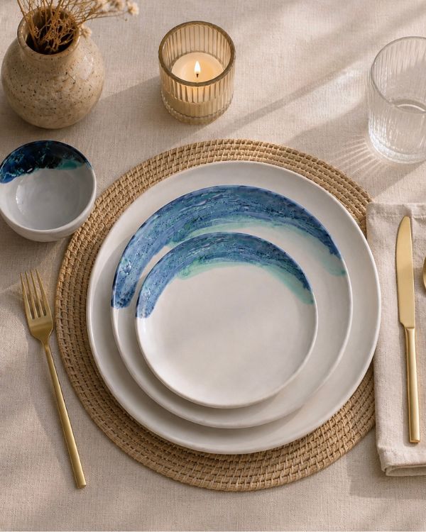 Waves & Shores Dinner Set (12 - 24 pcs) - Los Artisans