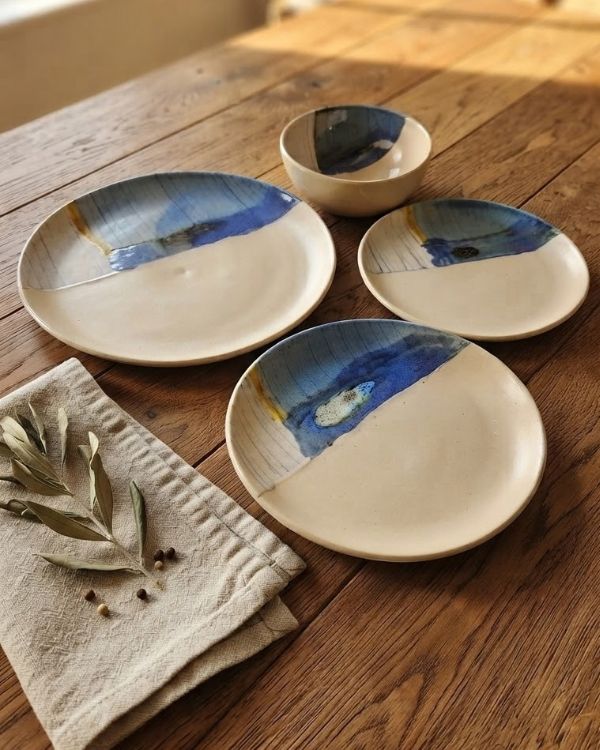 Abstract Blonde Super Dinner Set - Los Artisans