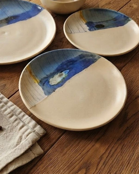 Abstract Blonde Dinner Set - Los Artisans